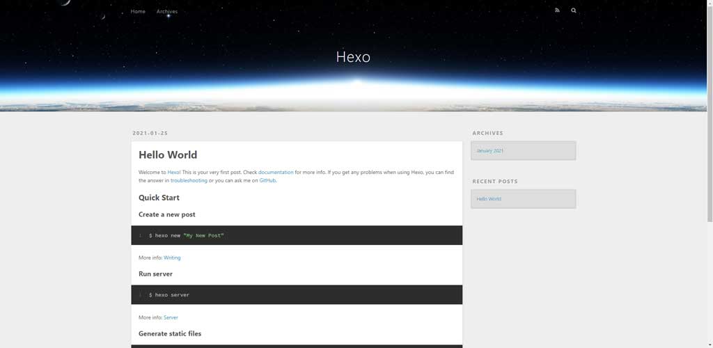 Hexo Hello World